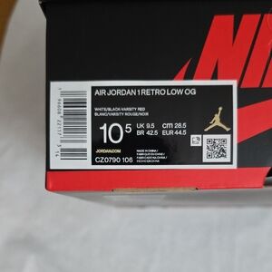 Jordan Air Jordan 1 Retro Low OG White Black Varsity Red Sneakers